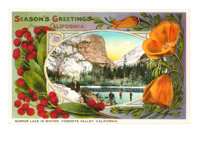California Christmas, Mirror Lake Giclee Print California Christmas, Mirror Lake Giclee Print