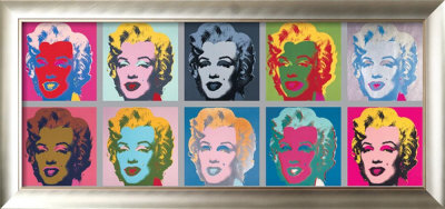 Ten Marilyns, c.1967 Framed Print Ten Marilyns, c.1967 Framed Print