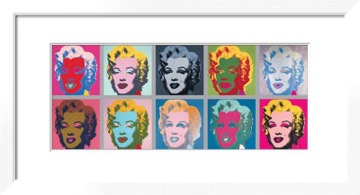 Ten Marilyns, c.1967 Framed Print Ten Marilyns, c.1967 Framed Print
