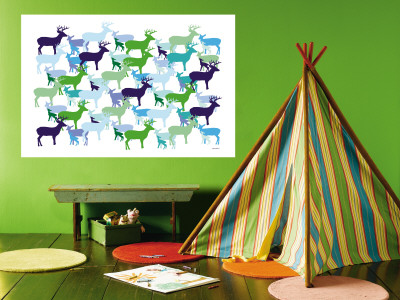 Deer Pattern Wall Mural Deer Pattern Wall Mural