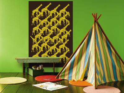 Brown Giraffe Pattern Wall Mural Brown Giraffe Pattern Wall Mural