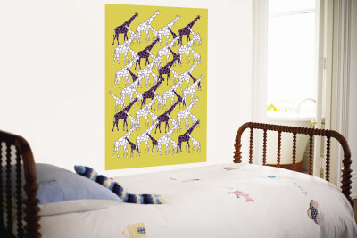 Yellow Giraffe Pattern Wall Mural Yellow Giraffe Pattern Wall Mural