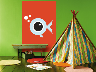 Orange Fisheye Wall Mural Orange Fisheye Wall Mural