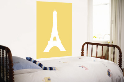 Yellow Eiffel Tower Wall Mural Yellow Eiffel Tower Wall Mural