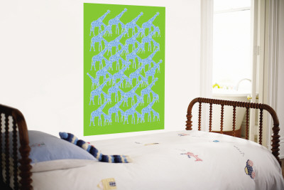 Green Giraffe Pattern Wall Mural Green Giraffe Pattern Wall Mural