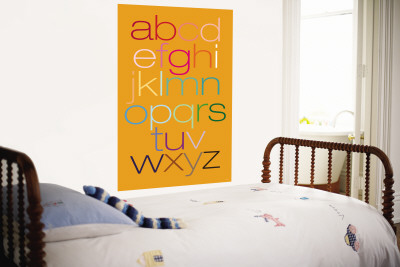 Orange Rainbow Alphabet Wall Mural Orange Rainbow Alphabet Wall Mural