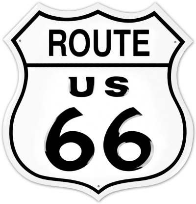 Route 66 Shield Tin Sign Route 66 Shield Tin Sign