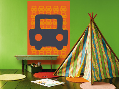 Orange Auto Wall Mural Orange Auto Wall Mural