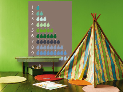 Brown Counting Pears Wall Mural Brown Counting Pears Wall Mural