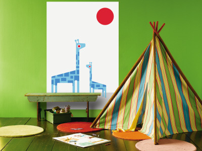 Gray Giraffe Wall Mural Gray Giraffe Wall Mural