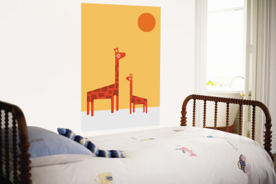 Red Giraffe Wall Mural Red Giraffe Wall Mural