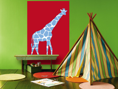 Red Giraffe Wall Mural Red Giraffe Wall Mural