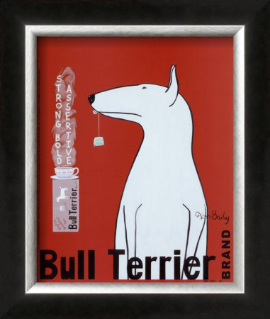 Bull Terrier Tea Framed Print Bull Terrier Tea Framed Print