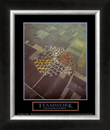 Teamwork: Skydivers Framed Print Teamwork: Skydivers Framed Print