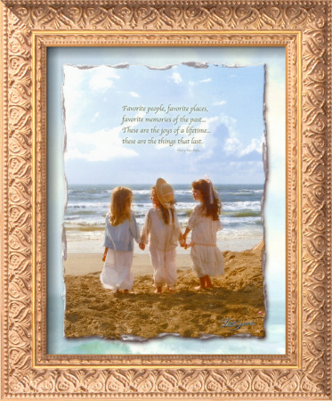 Three Girls on Beach Framed Print Three Girls on Beach Framed Print