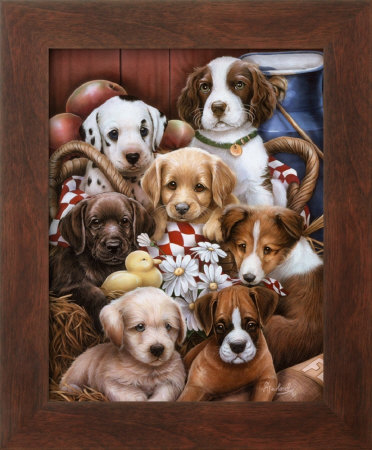 Puppies II Framed Print Puppies II Framed Print