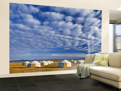 Yurts, Mongolia Wall Mural – Large Yurts, Mongolia Wall Mural – Large