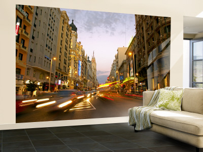 Gran Via, Madrid, Spain Wall Mural – Large Gran Via, Madrid, Spain Wall Mural – Large