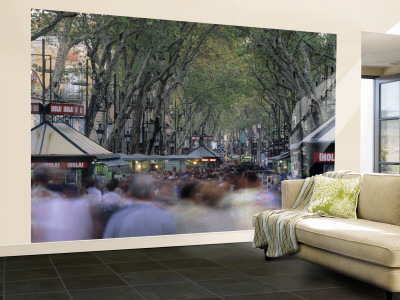 La Rambla, Barcelona, Spain Wall Mural – Large La Rambla, Barcelona, Spain Wall Mural – Large