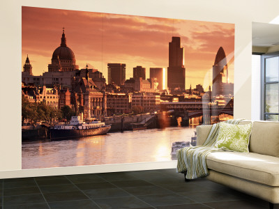 London and River Thames, England Wall Mural – Large London and River Thames, England Wall Mural – Large