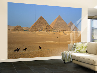 Pyramids at Giza, Cairo, Egypt Wall Mural – Large Pyramids at Giza, Cairo, Egypt Wall Mural – Large