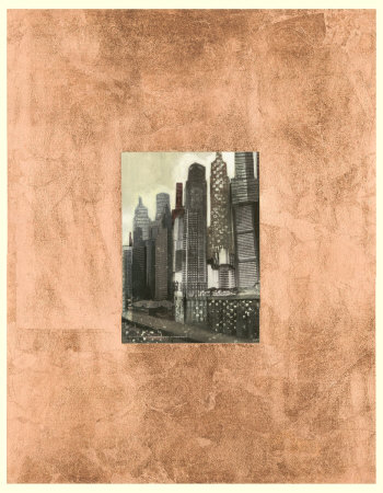 Copper Urban Landscape II Print Copper Urban Landscape II Print