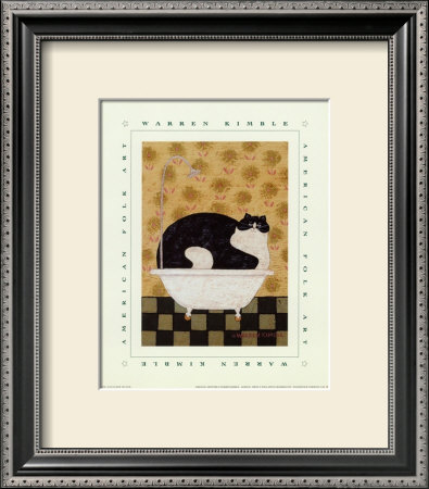 Cat in Hot Tin Tub Framed Print Cat in Hot Tin Tub Framed Print