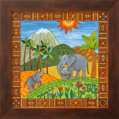 Three Elephants Framed Print Three Elephants Framed Print