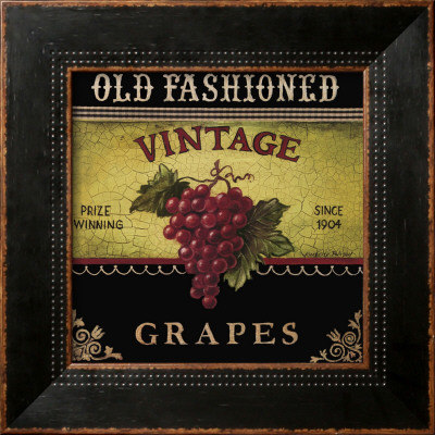 Vintage Grapes Framed Print Vintage Grapes Framed Print