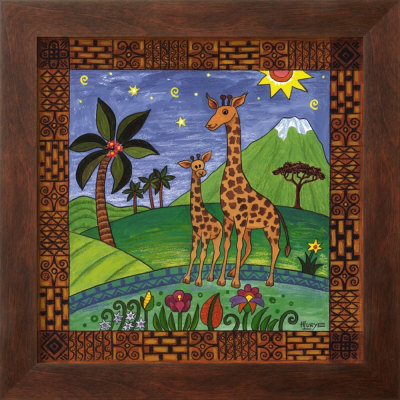 Two Giraffes Framed Print Two Giraffes Framed Print