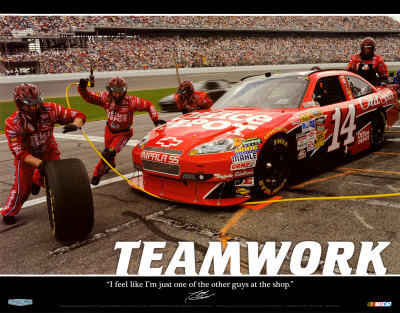 Tony Stewart - Teamwork Poster Tony Stewart - Teamwork Poster