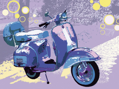 Vintage Vespa Print Vintage Vespa Print
