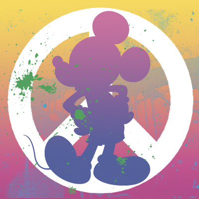 Mickey Peace Print Mickey Peace Print