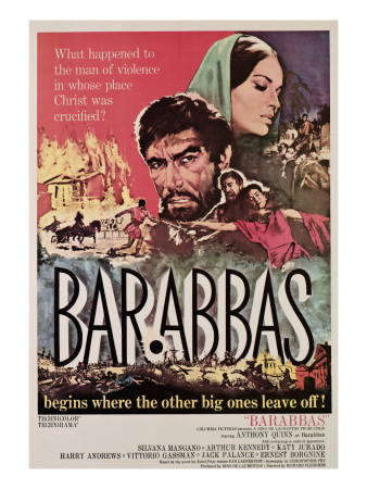 Barabbas from Left Anthony Quinn Silvana Mangano 1962 Premium Poster