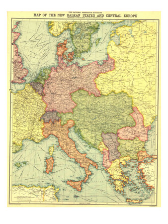 1914 map of europe. Central Europe Map 1914