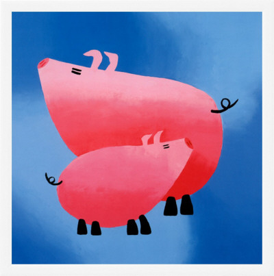 Oink! Oink! Framed Canvas Print Oink! Oink! Framed Canvas Print