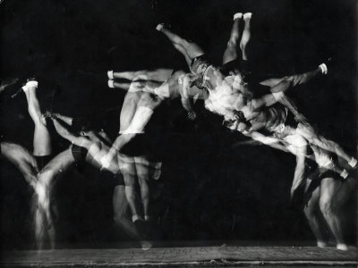 Former National A.A.U. and Olympic Tumbling Champion Merrill Rowland "Flip" Wolfe Stretched Canvas Print