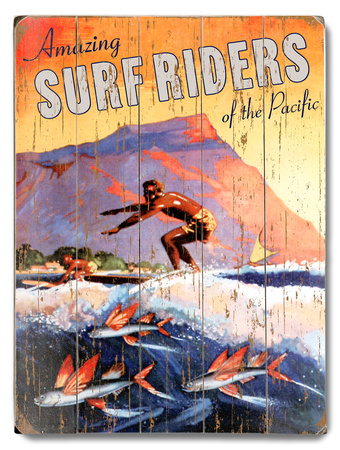 Amazing Surf Riders Wood Sign Amazing Surf Riders Wood Sign