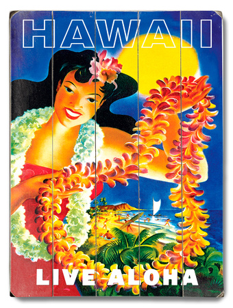 Hawaii Live Aloha Wood Sign Hawaii Live Aloha Wood Sign