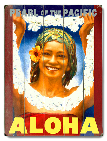 Pearl of the Pacific Wood Sign Pearl of the Pacific Wood Sign