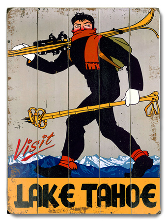 Visit Lake Tahoe Wood Sign Visit Lake Tahoe Wood Sign