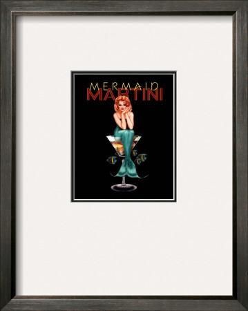 Mermaid Martini Framed Print Mermaid Martini Framed Print