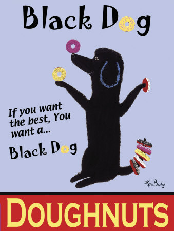 Black Dog Doughnuts Print Black Dog Doughnuts Print