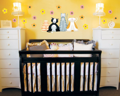 Feline Foursome Wall Decal Feline Foursome Wall Decal