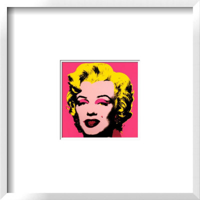 Marilyn Monroe 1967 hot pink Framed Print zoom view in room
