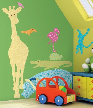 Animal Silhouettes - Colors Wall Decal Animal Silhouettes - Colors Wall Decal