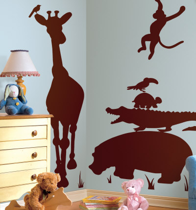 Animal Silhouettes-Brown Wall Decal Animal Silhouettes-Brown Wall Decal