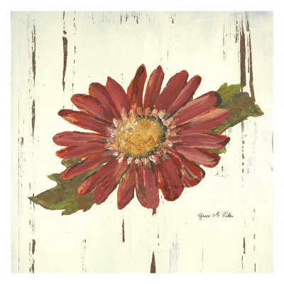 Red Daisy II Print Red Daisy II Print