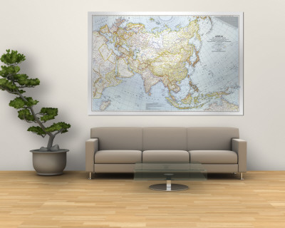 Asia, And Adjacent Areas Map 1942 Wall Mural Asia, And Adjacent Areas Map 1942 Wall Mural