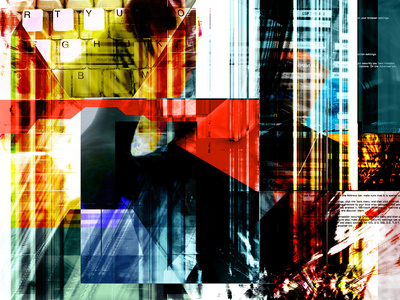 Computer Keyboard Images on Abstract Computer And Keyboard Images Art On Acrylic By Paul Cooklin